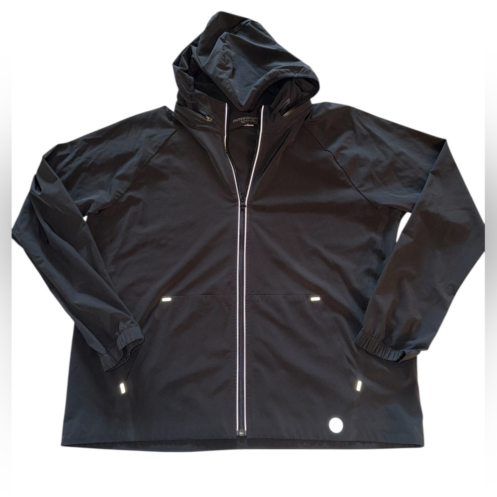 Outerknown Men’s Active Full-Zip Hooded Jacket Black Size L Like New Orig $198